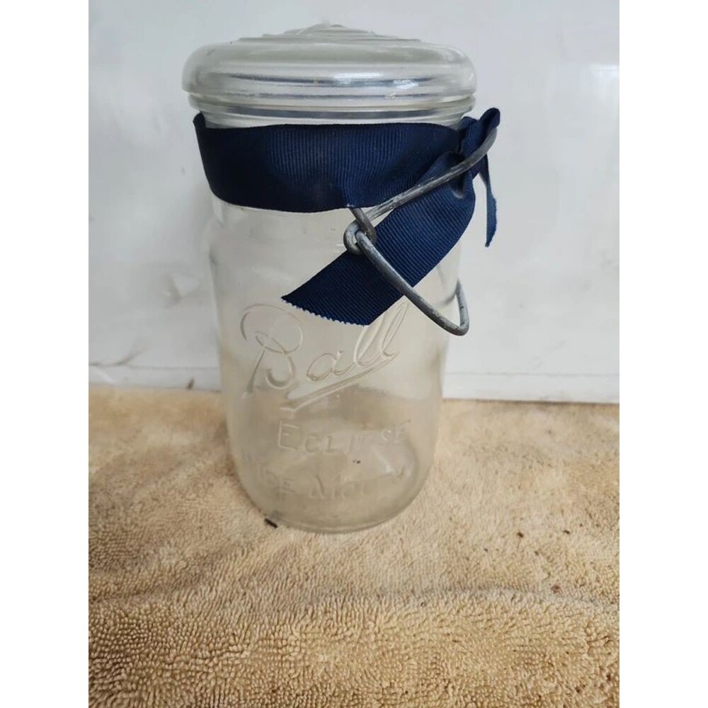 Antique ball eclipse wide mouth canning jar